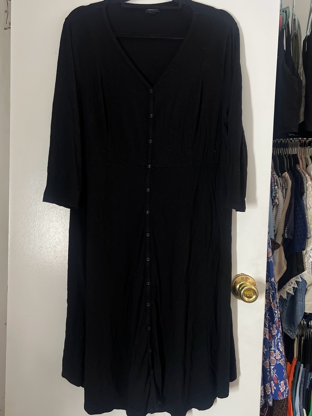 torrid Black faux  Button-Front Dress